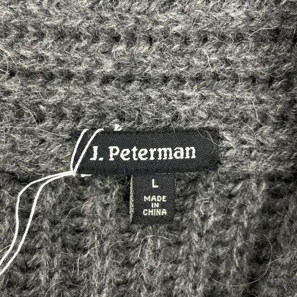 J. Peterman Classic Wool Shawl Collar Chunky Cardigan Men Size L - Picture 10 of 10